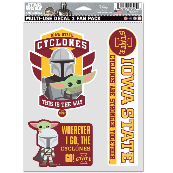 Star Wars® Iowa State The Mandalorian Decal Sticker Pack (was $9.99)
